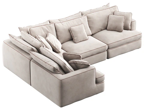 Duomo modular corner sofa by Dantone Home 3D Model