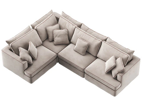 Duomo modular corner sofa by Dantone Home 3D Model
