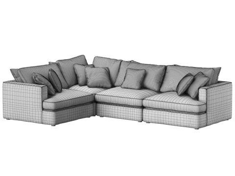 Duomo modular corner sofa by Dantone Home 3D Model