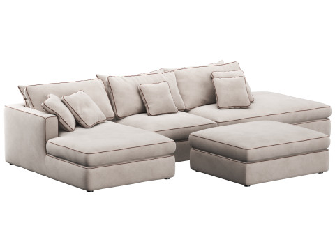 Duomo modular corner sofa 2 by Dantone Home Modelo 3D