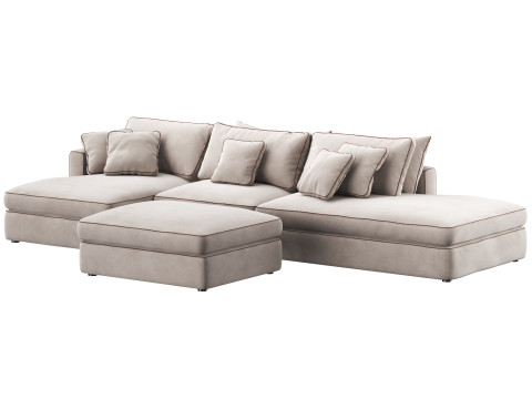 Duomo modular corner sofa 2 by Dantone Home 3D 모델