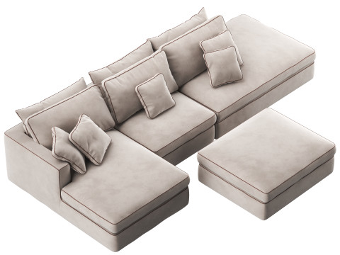 Duomo modular corner sofa 2 by Dantone Home 3D 모델