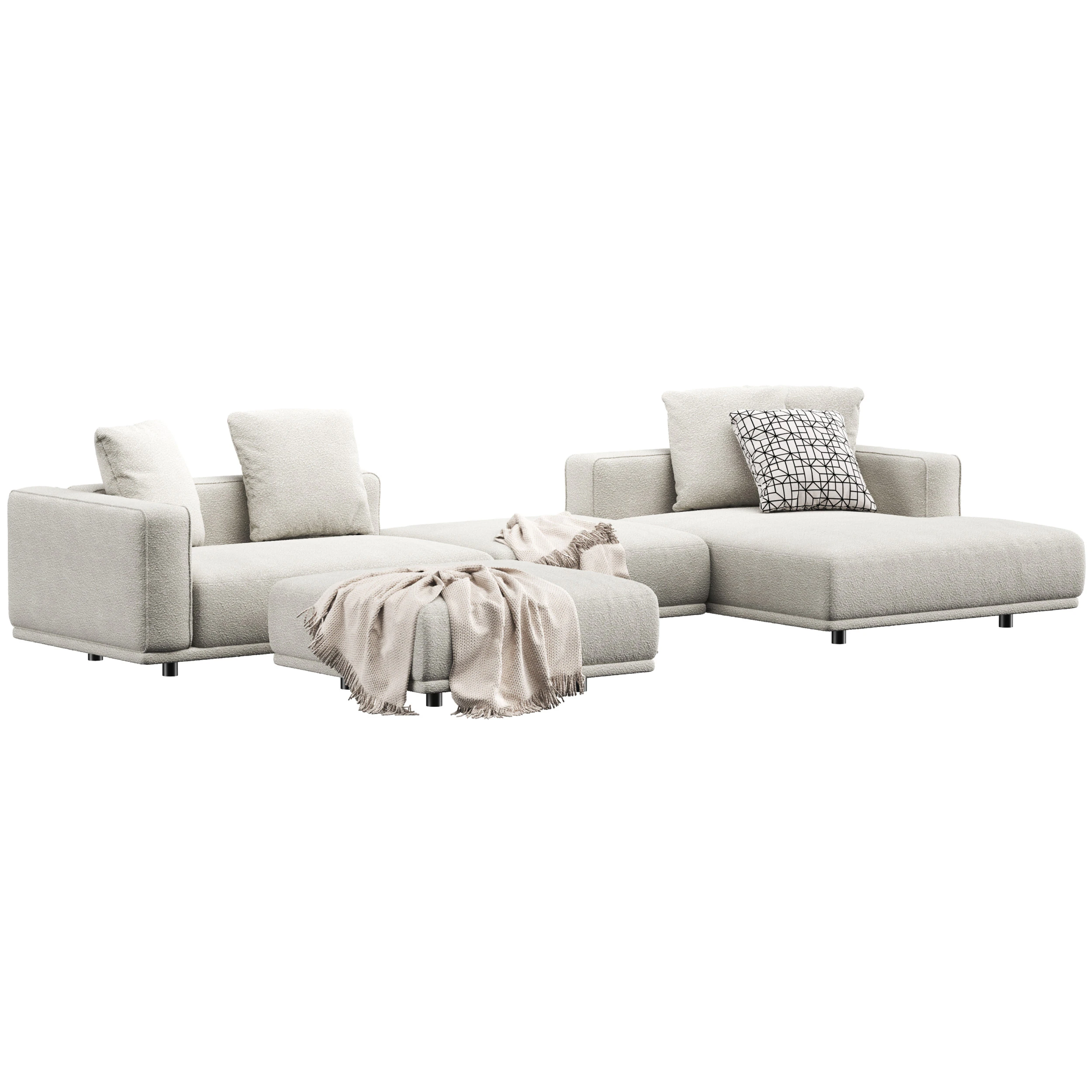 Sofa modular corner HESSER by skdesign 3D Model .c4d .max .obj .3ds .fbx .stl .blend 