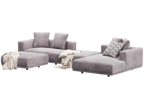 Sofa modular corner HESSER by skdesign 3D Model