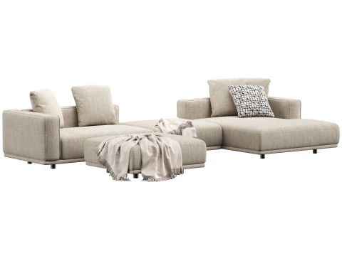 Sofa modular corner HESSER by skdesign 3D Model