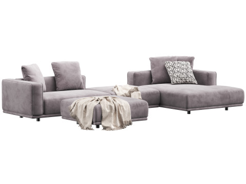 Sofa modular corner HESSER by skdesign 3D Model