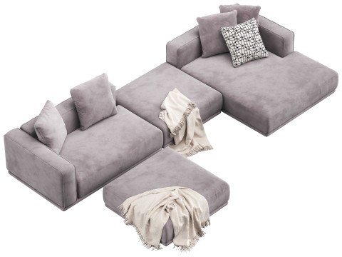 Sofa modular corner HESSER by skdesign 3D Model