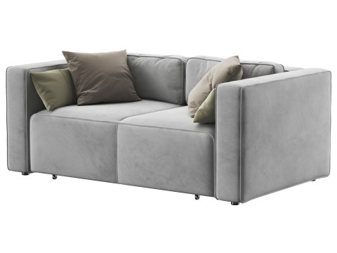Aront mini straight sofa by Divanru Model 3D