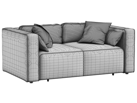 Aront mini straight sofa by Divanru Model 3D