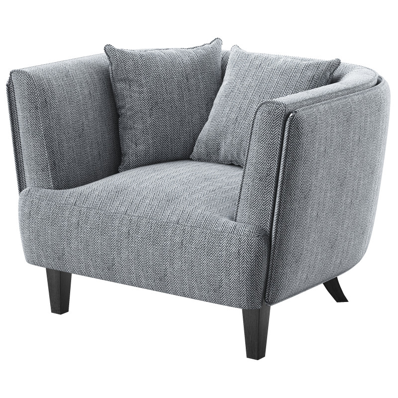 Lazio armchair by Dantone Home 3D Model .c4d .max .obj .3ds .fbx .stl .blend