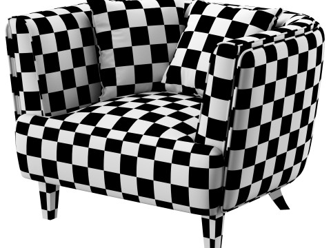 Lazio armchair by Dantone Home 3D Model
