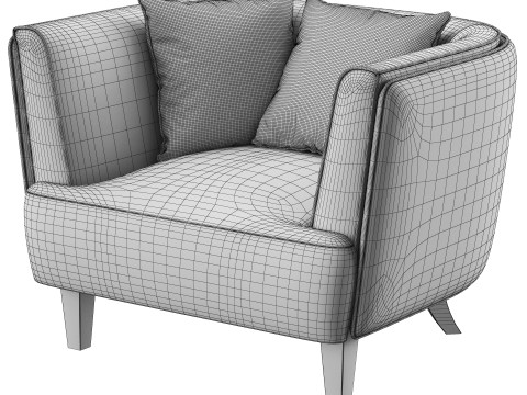 Lazio armchair by Dantone Home 3D Model