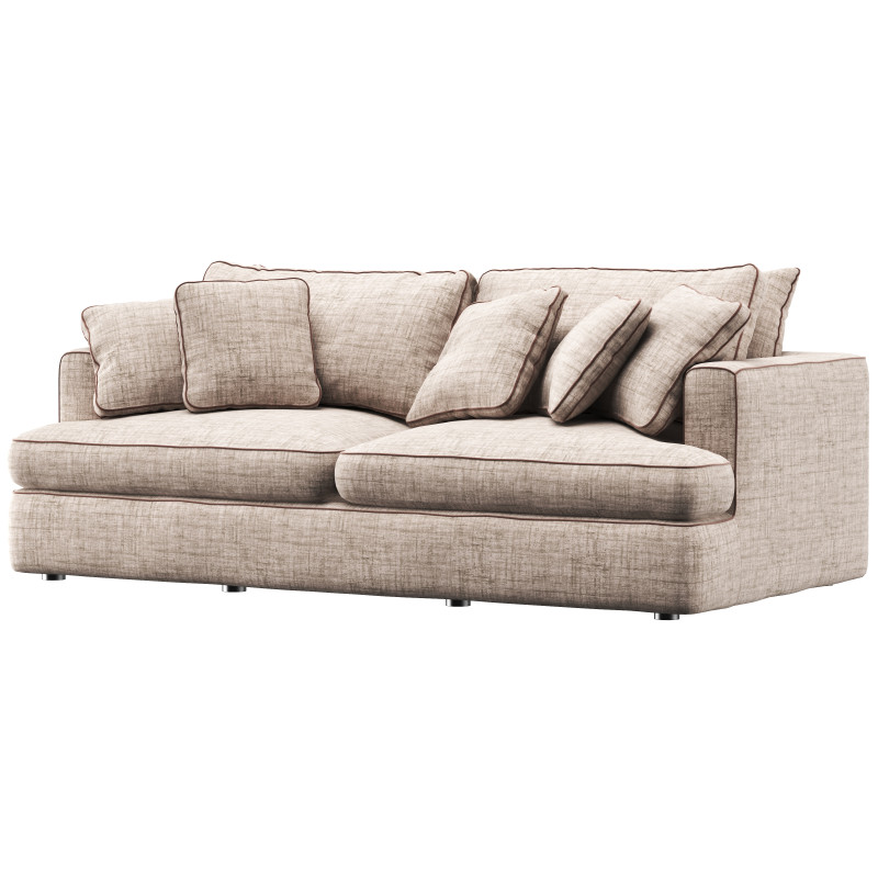 Duomo two seater sofa by Dantone Home 3D Model .c4d .max .obj .3ds .fbx .stl .blend