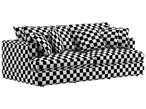 Duomo two seater sofa by Dantone Home 3D Model