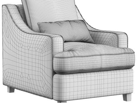 Laymington armchair by Dantone Home Modello 3D