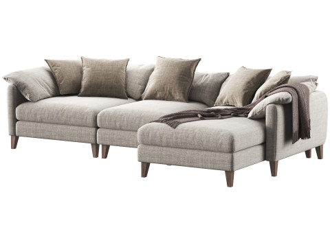 Brera modular corner sofa by Dantone Home 3D Model