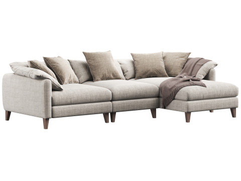 Brera modular corner sofa by Dantone Home 3D Model