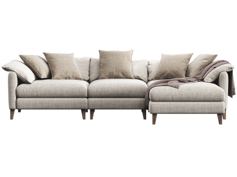 Brera modular corner sofa by Dantone Home 3D Model