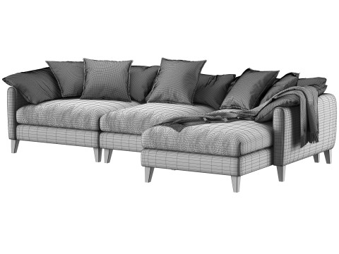 Brera modular corner sofa by Dantone Home 3D Model