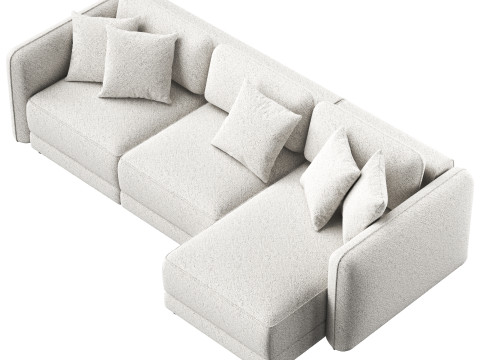 Marley folding corner sofa by Dantone Home Model 3D