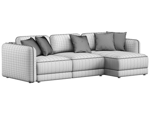 Marley folding corner sofa by Dantone Home Model 3D