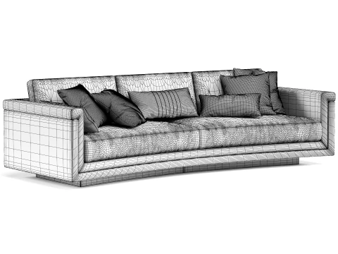 Elisabeth curve sofa 280 Marta Sala 3D Model