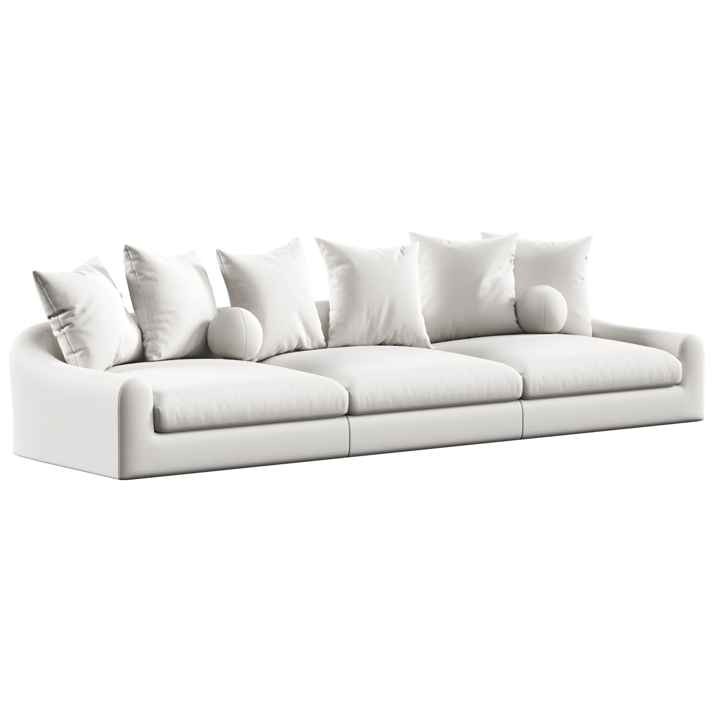 Jennifer 3-Piece Modular Sofa by Restoration Hardware 3D Model .c4d .max .obj .3ds .fbx .stl .blend 