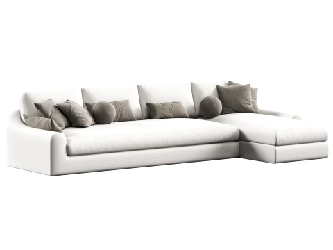 Jennifer right arm chaise sectional Sofa by Restoration Hardware 3D Model