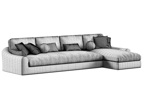 Jennifer right arm chaise sectional Sofa by Restoration Hardware 3D Model