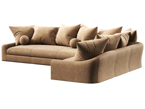 Jennifer leather right arm L sectional Sofa by Restoration Hardware 3D Model