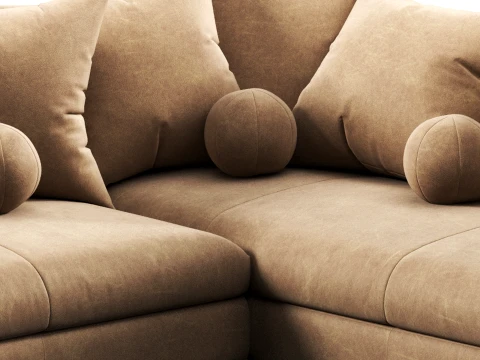 Jennifer leather right arm L sectional Sofa by Restoration Hardware 3D Model
