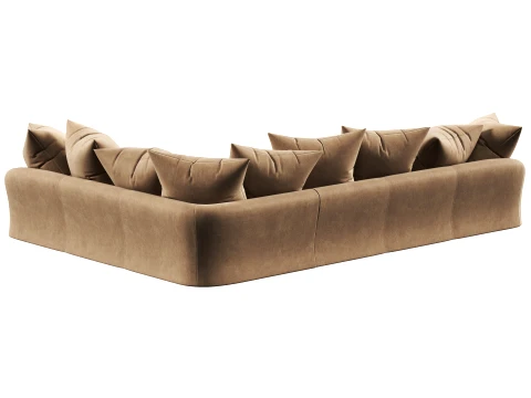 Jennifer leather right arm L sectional Sofa by Restoration Hardware 3D Model