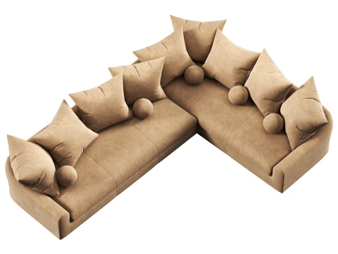Jennifer leather right arm L sectional Sofa by Restoration Hardware 3D Model