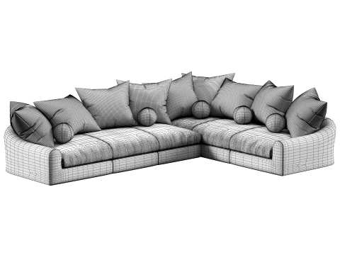 Jennifer leather right arm L sectional Sofa by Restoration Hardware 3D Model