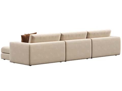 Lugano 3 piece right arm chaise sectional sofa by Restoration Hardware 3D Model