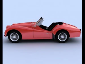 triumph tr3b 1962 3D Model