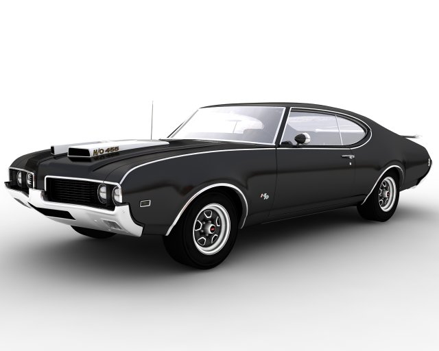 oldsmobile hurstolds 442 1969 Model 3D .c4d .max .obj .3ds .fbx .stl .blend 