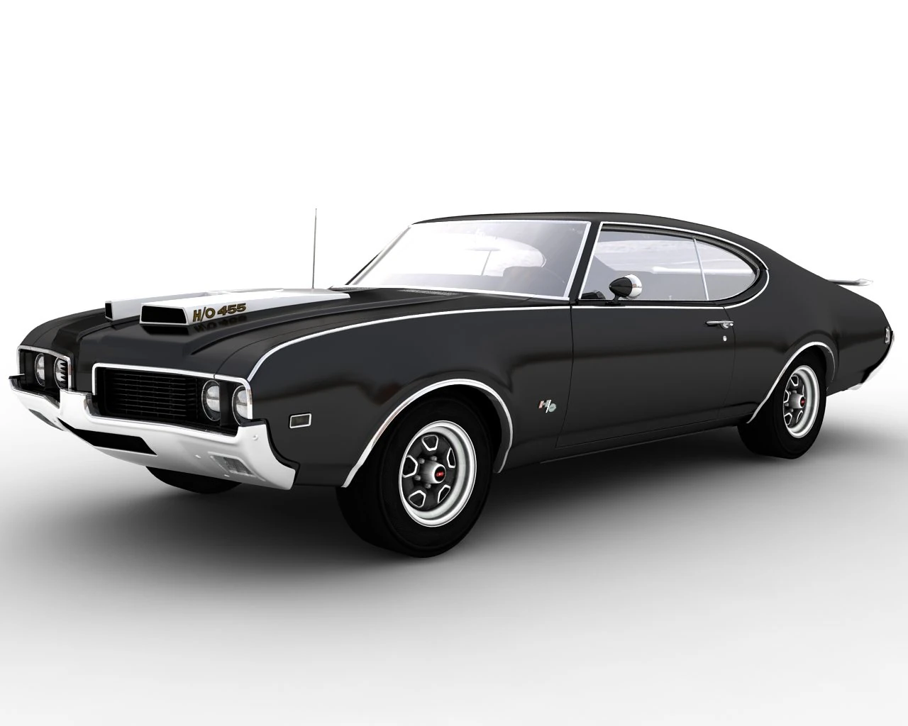 oldsmobile hurstolds 442 1969 3D Model .c4d .max .obj .3ds .fbx .stl .blend