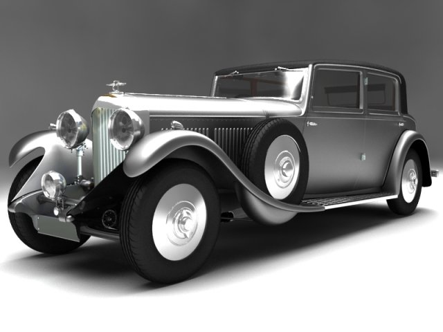 1931 bentley 8 litre 3D 模型 .c4d .max .obj .3ds .fbx .stl .blend 