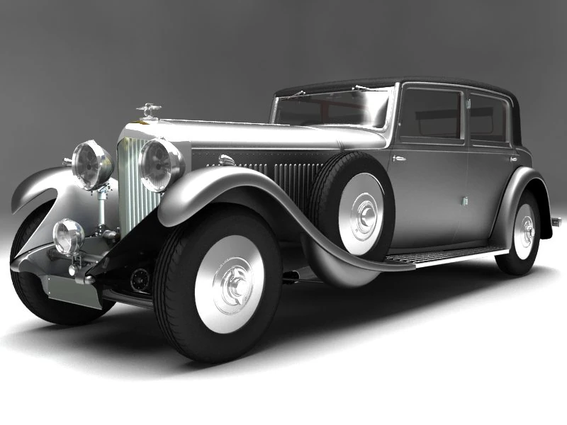 1931 bentley 8 litre 3D Model .c4d .max .obj .3ds .fbx .stl .blend 