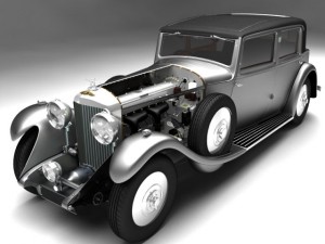 1931 bentley 8 litre 3D 模型