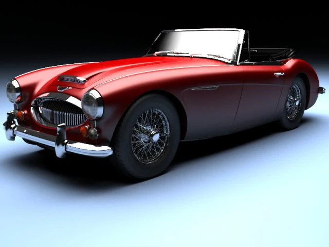 1965 오스틴힐리 3000 mkiii 3D 모델 .c4d .max .obj .3ds .fbx .stl .blend 