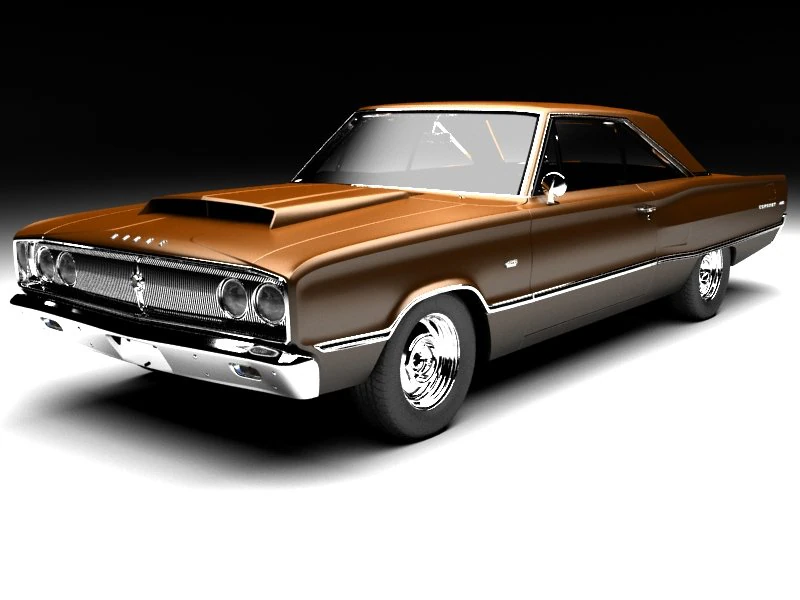 1967 dodge coronet w023 3D Model .c4d .max .obj .3ds .fbx .stl .blend 