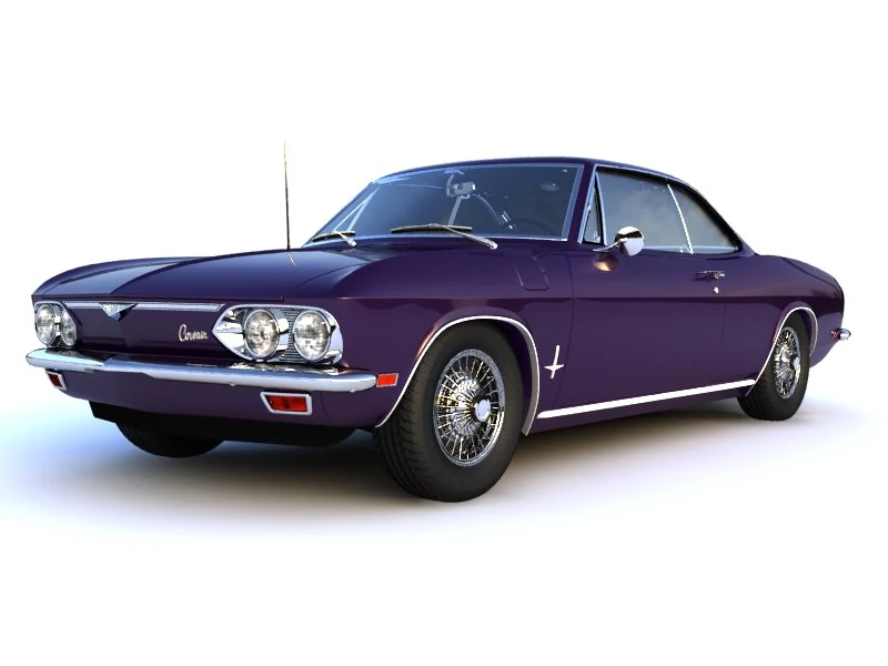 1969 chevrolet corvair monza 3D Model .c4d .max .obj .3ds .fbx .stl .blend 