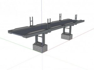 steel bridge 3D Модель