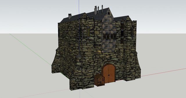 medieval keep 3D Model .c4d .max .obj .3ds .fbx .stl .blend 