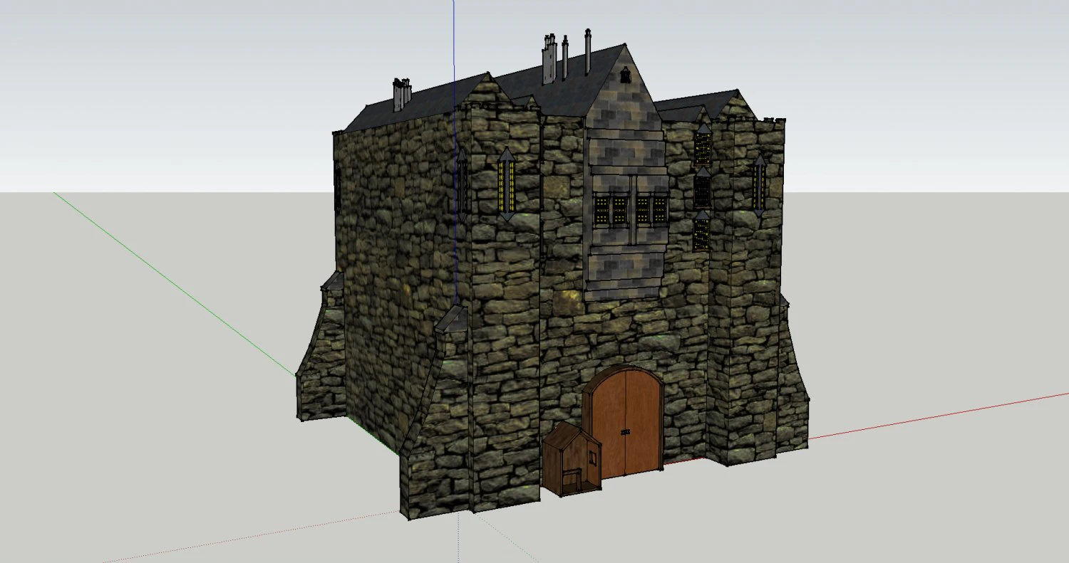 medieval keep 3D Model .c4d .max .obj .3ds .fbx .stl .blend 