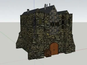 中世の城塞 3Dモデル