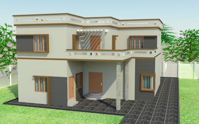 house Modelo 3D .c4d .max .obj .3ds .fbx .stl .blend 