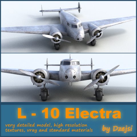 l-10 electra Model 3D .c4d .max .obj .3ds .fbx .stl .blend